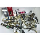 A collection of watches and parts, etc., a/f