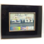 A framed signed photograph of Nigel Mansell "Red 5"