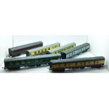 Six OO gauge model railway carriages including Lima and one Grafar