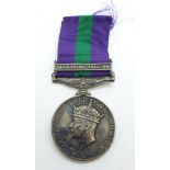 A George VI General Service Medal with Palestine 1945-48 bar to 141422543 Fus. J. Blanchard, R.Ir.F.