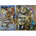 A collection of costume jewellery