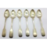 A set of six Victorian silver spoons by Elizabeth & John Eaton, London 1862, 112g
