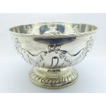 A silver bowl, Sheffield 1901, 364g, diameter 193mm