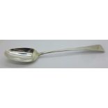 A George III silver basting spoon, London 1794, 101g