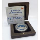 Coins;-Remembering The RMS Titanic, 2021 Solomon Islands $10 coin, 3oz. 999. pure silver, no. 085/