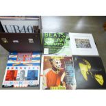 A collection of LP records