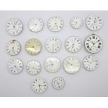 A collection of pocket watch movements