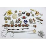 A collection of costume jewellery, etc., a/f