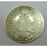 A Marie Theresia silver coin, dated 1780