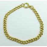 An 18ct gold bracelet, each link marked, 24.4g, 21.5cm