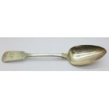 A George III Irish silver rat-tail serving spoon, Dublin 1816, Thomas Townsend, 76.2g, 23cm