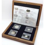 The Vikings Coin Collection, four silver coins, years of issue 193-211 AD to 750-900 AD, ''