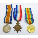 A trio of WWI Naval medals to 166281 W. Gibson A.B., R.N.
