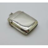 A Victorian silver vesta case, Chester 1895