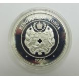 A 1996 Kingdom of Tonga one Pa'Anga commemorative silver proof coin, Coronation of Queen Elizabeth