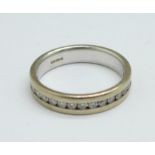 An 18ct gold and diamond ring, 4.6g, L