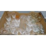 Glassware including a vintage lemonade set **PLEASE NOTE THIS LOT IS NOT ELIGIBLE FOR POSTING AND