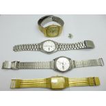 Four gentleman's Seiko quartz wristwatches