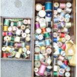 A collection of sewing cotton reels