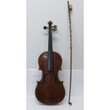 A violin, no label, 358mm