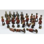 A collection of Elastolin model soldiers