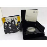 Coins;-The Royal Mint, Queen 2020 UK two ounce silver proof £5 coin, 999.9 silver, 62.42g, no.