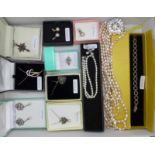 A collection of silver jewellery, boxed