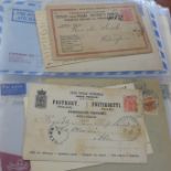 Stamps; Scandinavian postal history, postal stationery and first day covers in album, (130 items)
