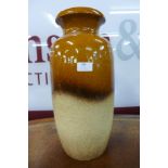 A West German brown glazed pottery vase