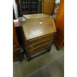 An Art Deco oak bureau