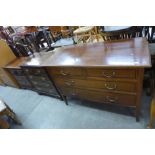 Three mahogany chests of drawers
