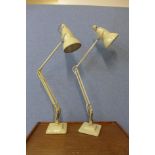 Two Herbert Terry & Sons anglepoise lamps