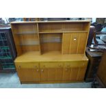 A teak highboard