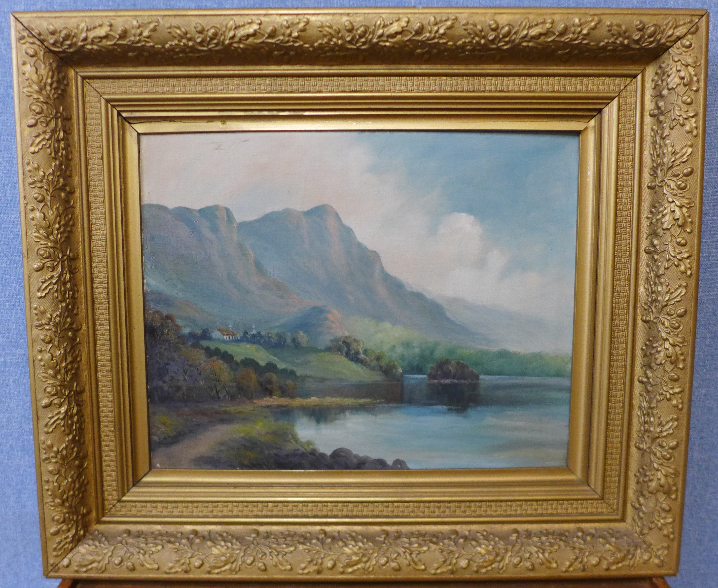 J. Wilson, Scottish loch landscape, oil on canvas, dated 1904, 40 x 50cms, framed - Image 2 of 4