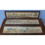 A set of five 19th Century coaching prints, framed