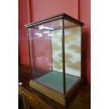 An oak table top display cabinet, 46cms h