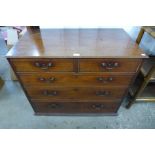 A George III mahogany chest of drawers, 79cms h, 94cms w, 50cms d