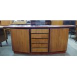 A Danish Skovby rosewood bow front sideboard, 81cms h, 200cms w, 48cms d *Accompanied by CITES A10