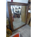 A hardwood framed mirror