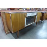 A teak and Formica cocktail sideboard