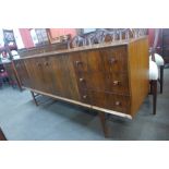 A teak and rosewood sideboard, 80cms h, 183cms w, 46cms d *Accompanied by CITES A10 certificate, no.