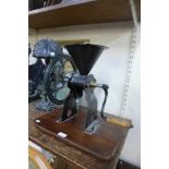 A vintage Zachariah Parkes coffee grinder