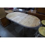 A part painted pine kitchen table