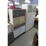 Three 1960's kitchen cabinets
