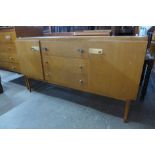 A light oak sideboard