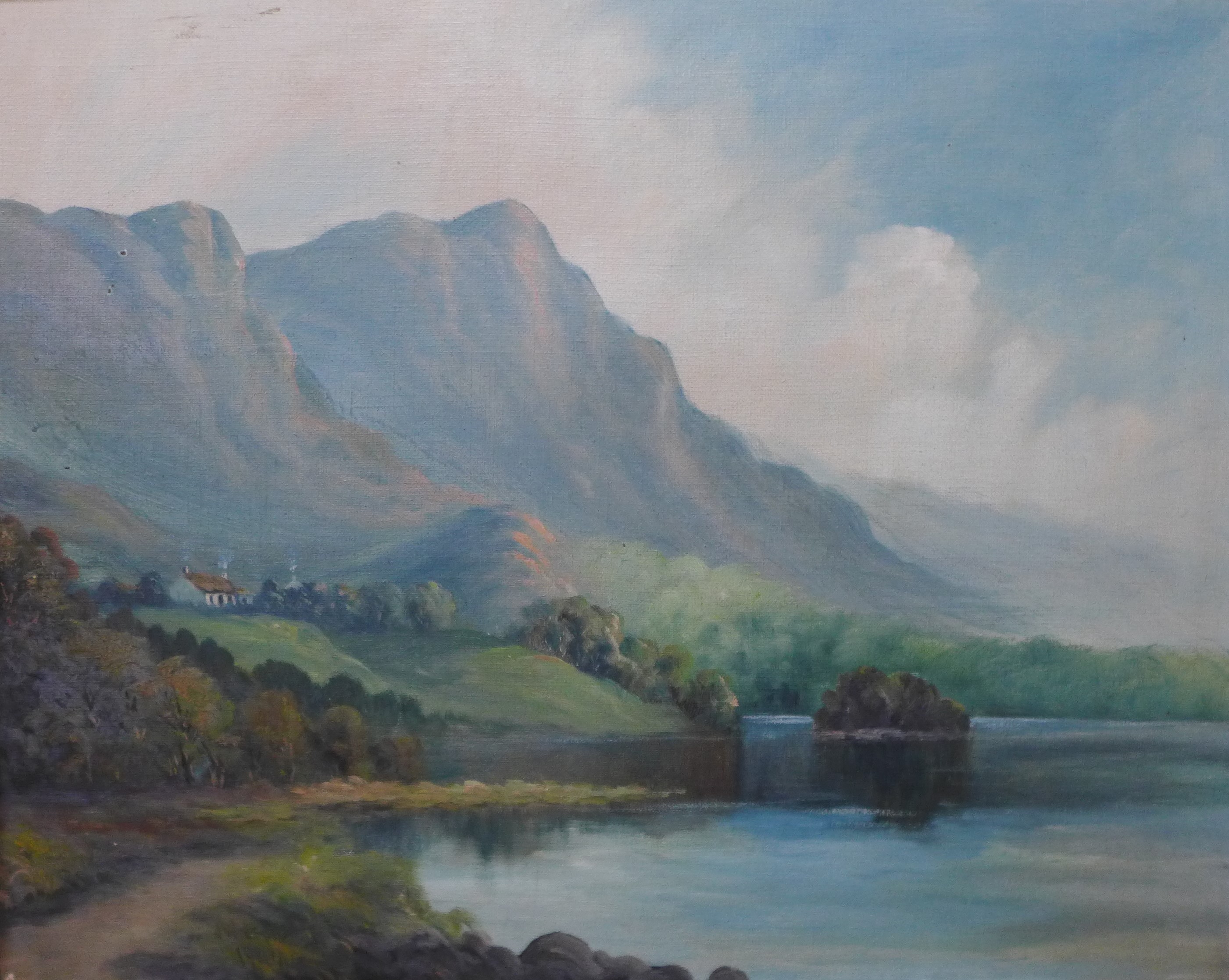 J. Wilson, Scottish loch landscape, oil on canvas, dated 1904, 40 x 50cms, framed