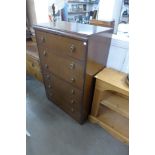 Two oak chests of drawers