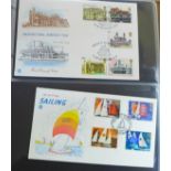 Stamps;-GB first day covers from 1975 to 1987, (all better postmarks, 48 covers)