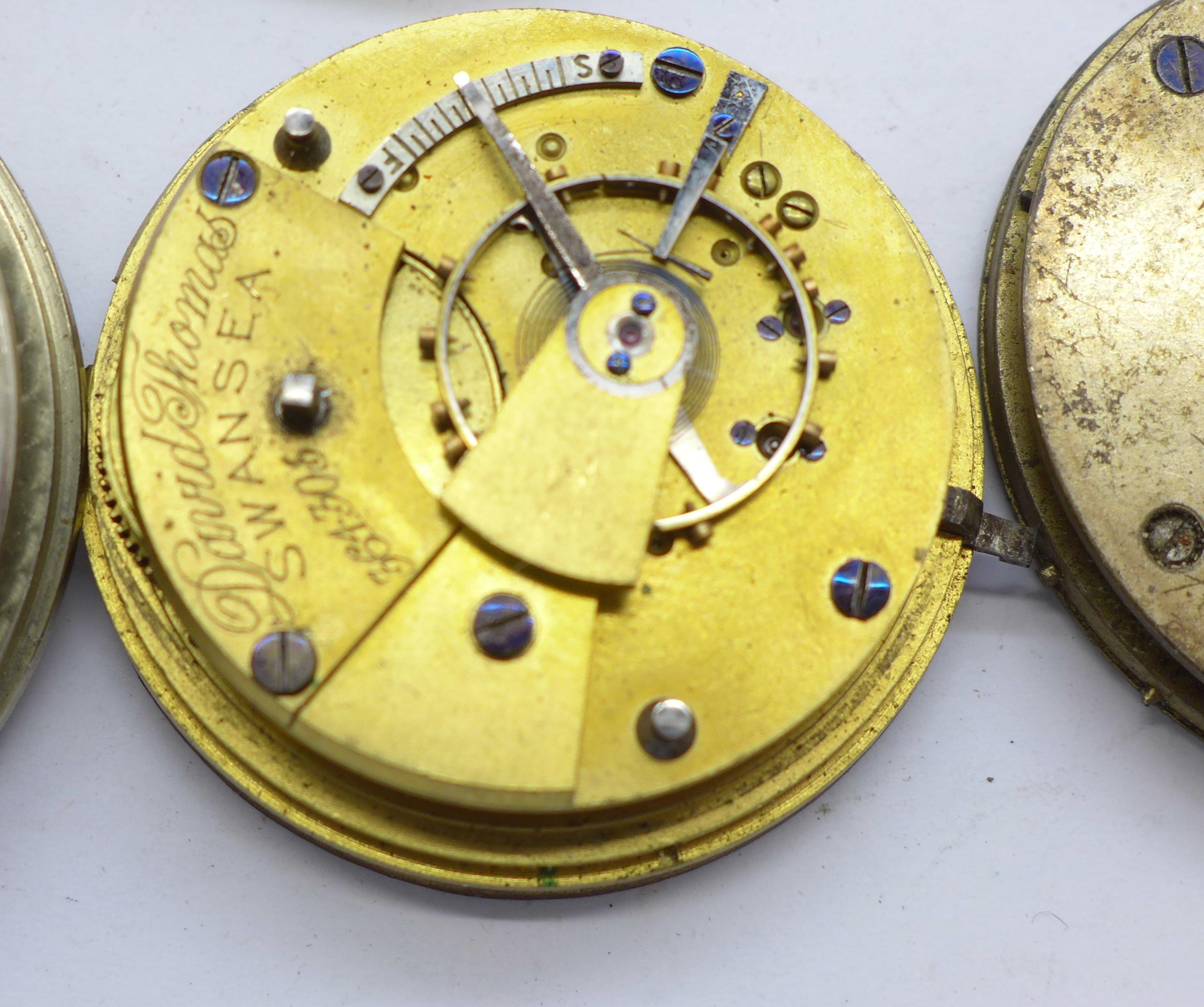 Twenty-one pocket watch movements, Waltham, Thomas Russell, Swiss lever, fusee, etc., a/f - Bild 10 aus 11