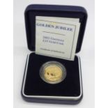 A Royal Mail 2002 Guernsey £25 gold coin, 22 carat gold, 7.98g, limited edition, with certificate,